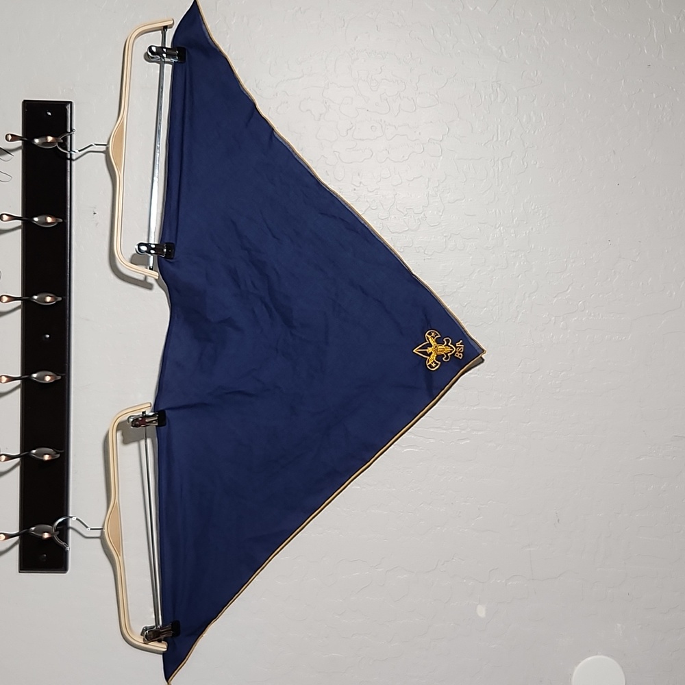 Vintage Boy Scouts of America BSA Blue Scarf Mark Klein